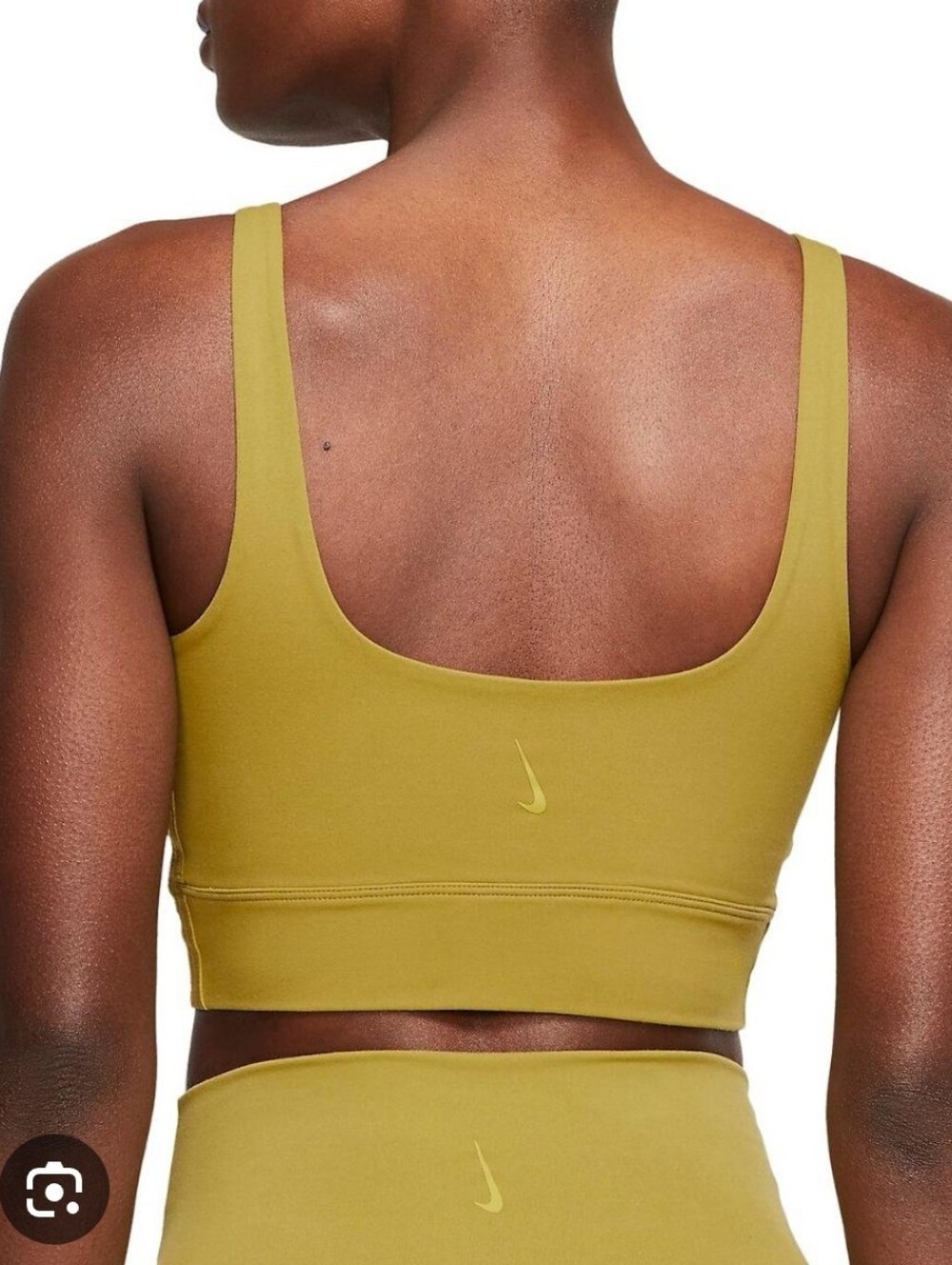 Nike Women’s Mustard Yellow Scoop-Back Sports Bra